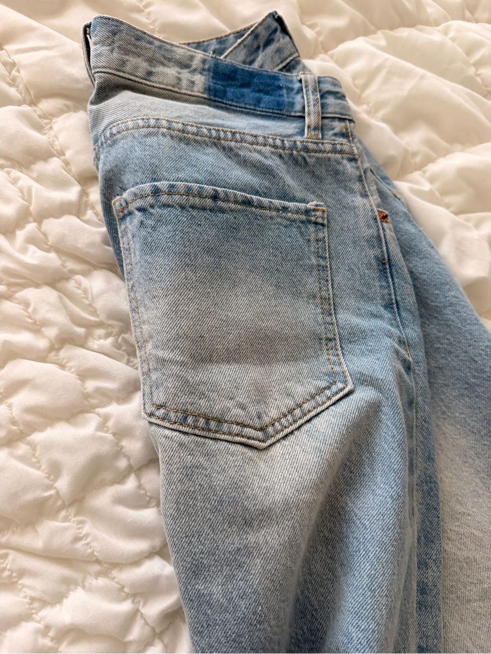 Light Blue Wide-Leg High-Rise Jeans